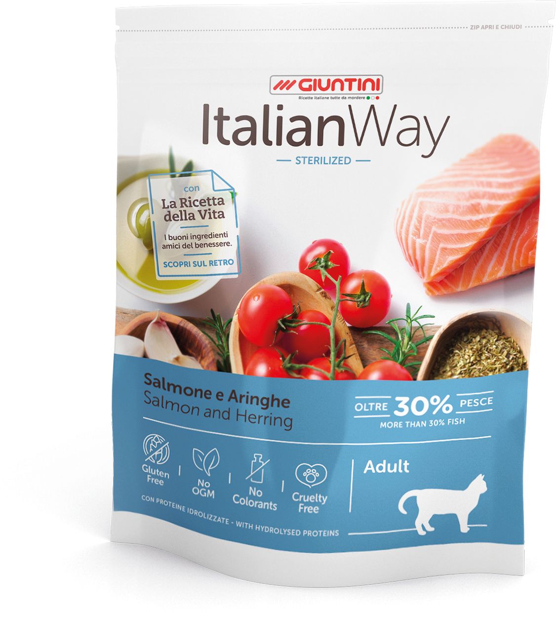 ItalianWay Cat Sterilized Salmone e aringhe (10x400g)